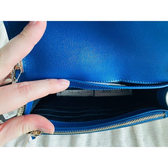 NWT kate spade new york Knott Leather Striped Woven Straw Crossbody Bag - Picture 7 of 7